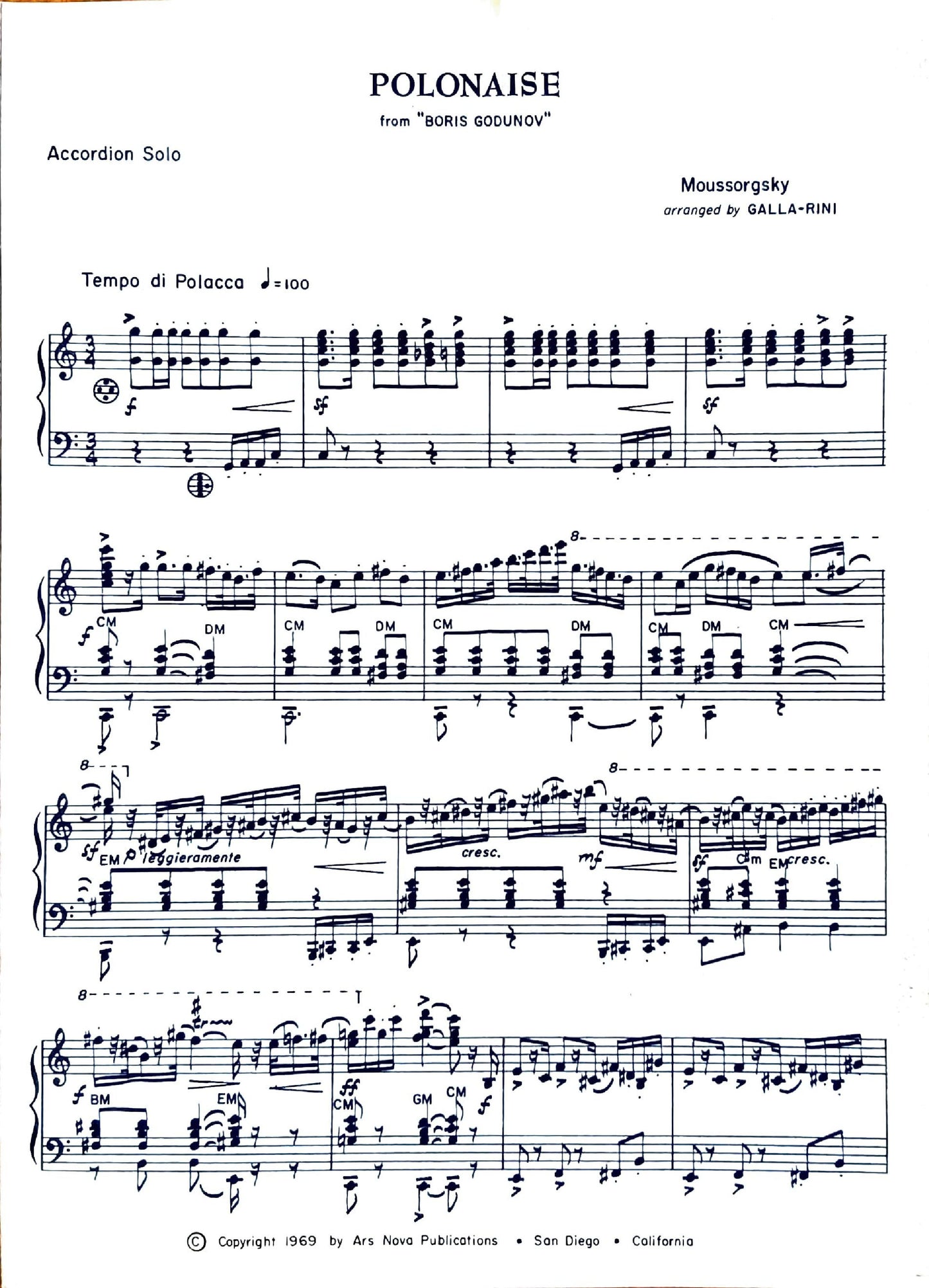 Polonaise in E Major (Moussorgsky) (Solo)