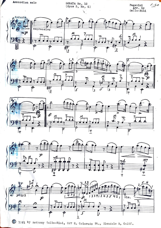 Sonata No. 12 (Op. 3, No. 6)