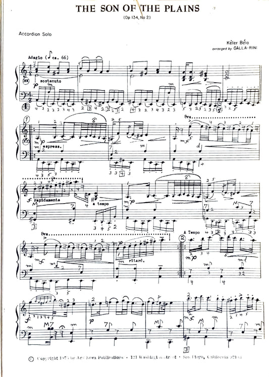 Son of the Plains, The (Op. 134, No. 2)