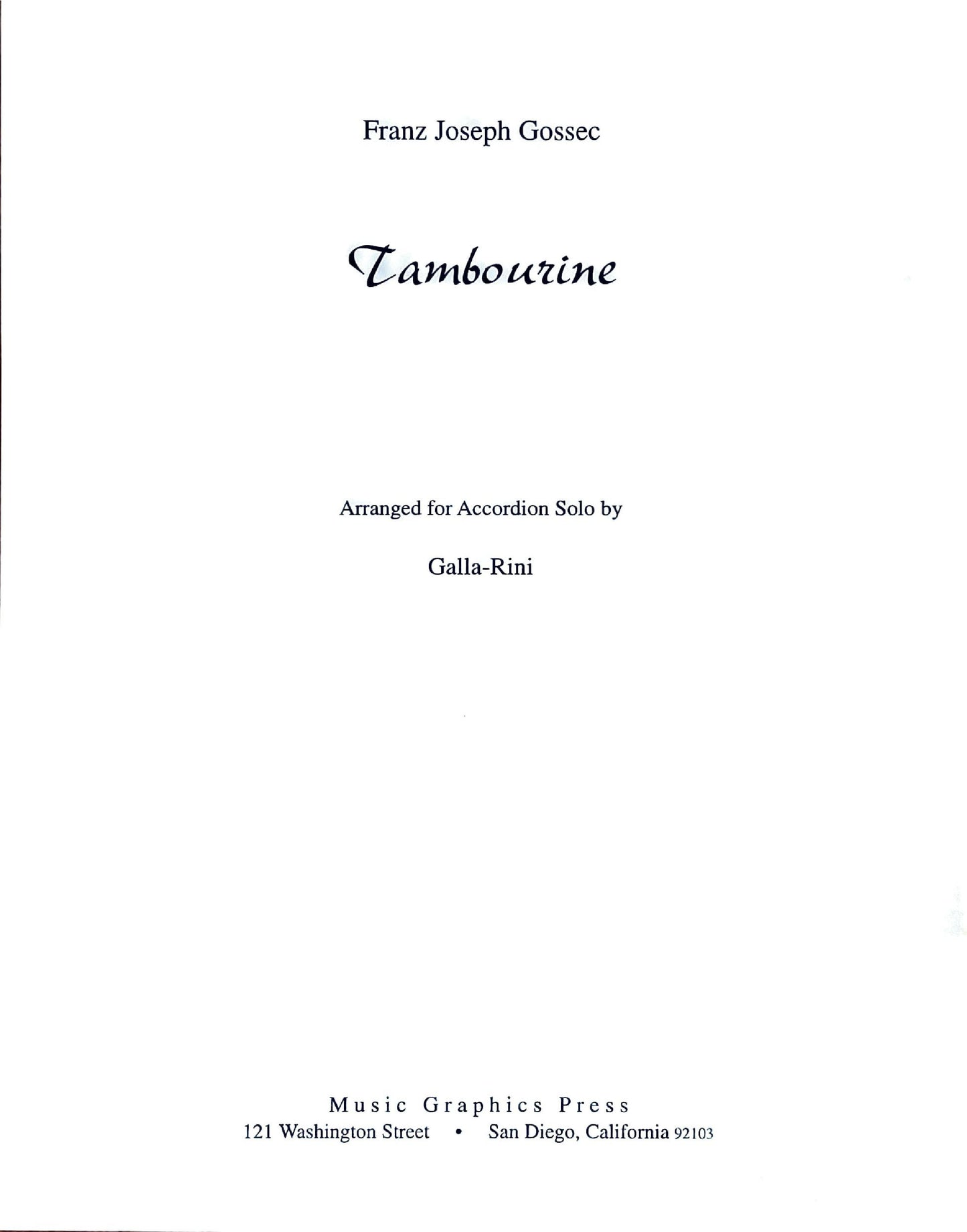 Tambourine (Solo)