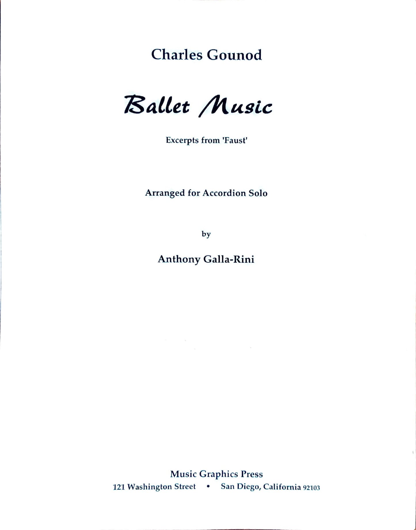 Ballet Music Excerpts from 'Faust'