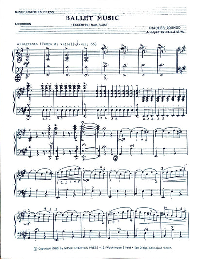 Ballet Music Excerpts from Faust (Solo)