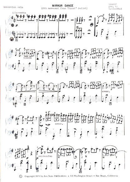 Mirror Dance (Variations du miroir) (6th movement from Faust Ballet) (Solo)