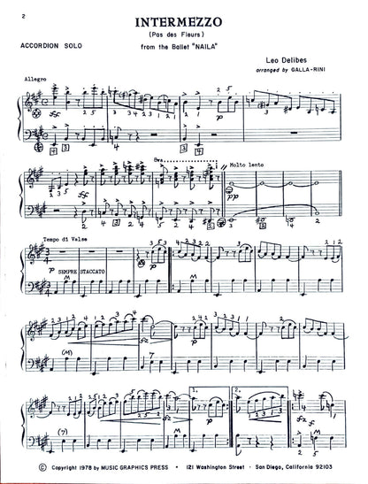 Intermezzo (Pas des Fleurs) from the Ballet Naila (Solo)