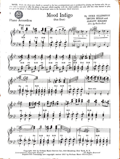 Mood Indigo (Fox-Trot) (Solo)