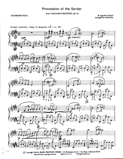 Procession of the Sardar from 'Caucasian Sketches' Op 10 (Solo)