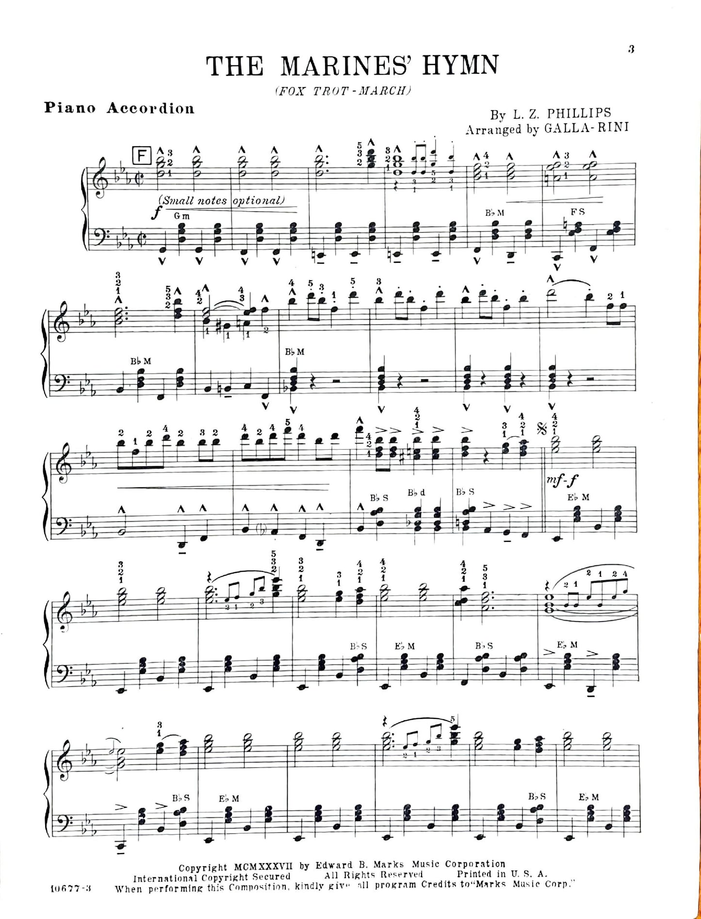 The Marine's Hymn (Fox Trot - March) (Solo)