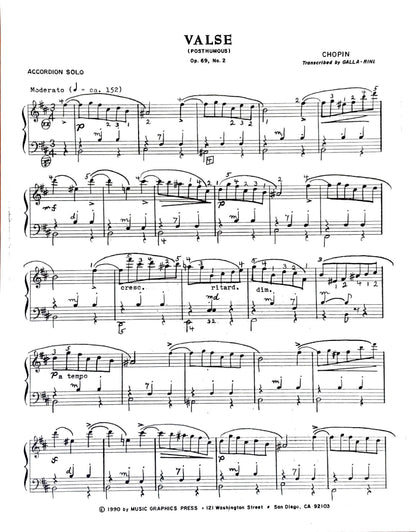 Valse (Post Humous) Op. 69, No. 2 (Solo)