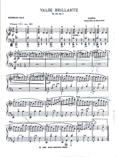 Valse Brillante, Op, 34, No. 3 (Solo)