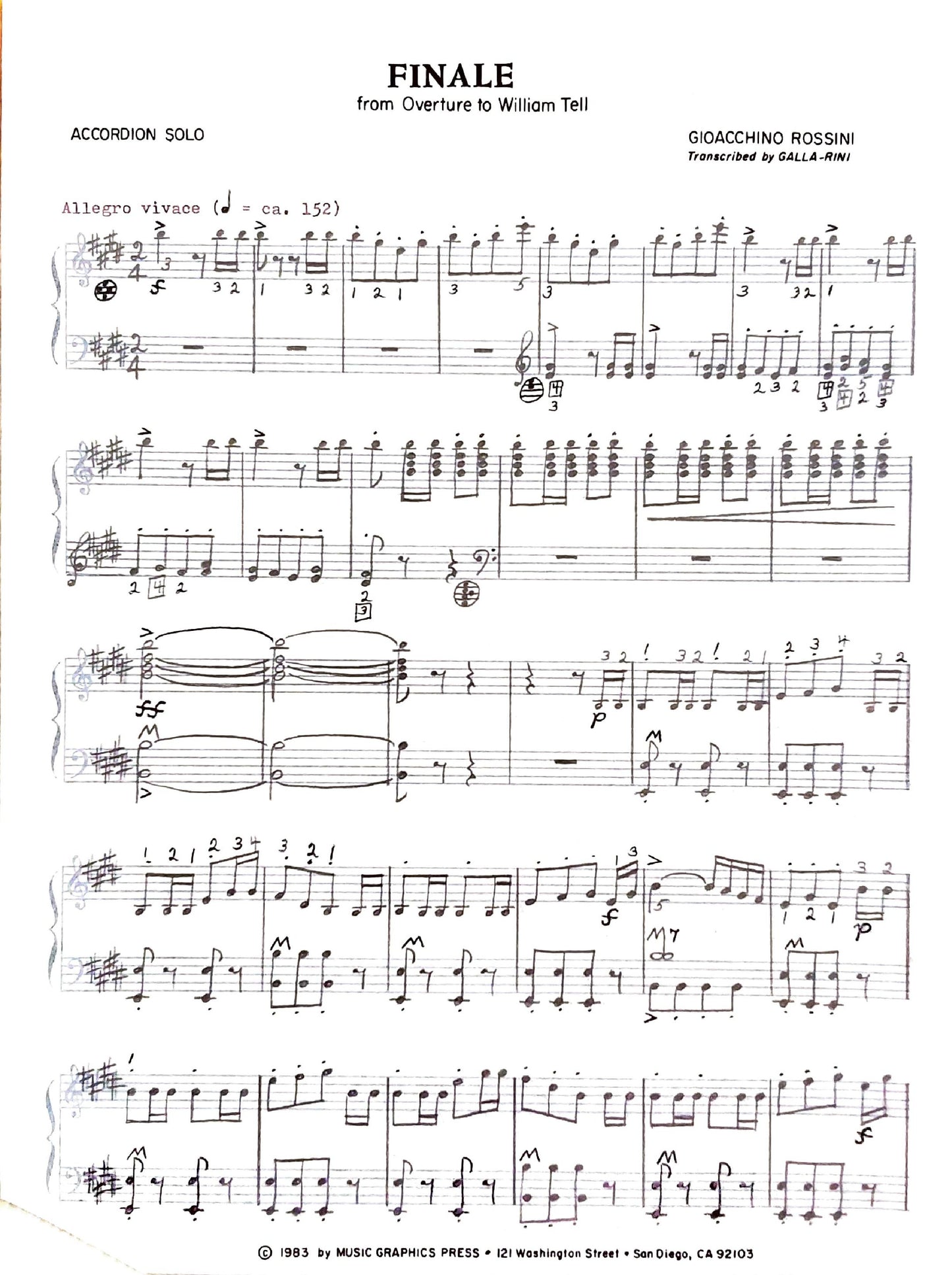 Finale from Overture to William Tell (Solo)
