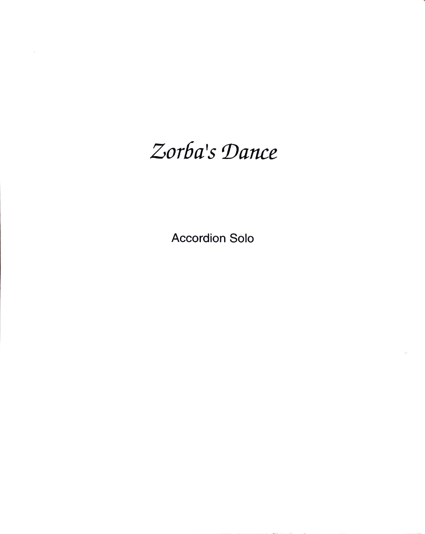 Zorba's Dance from 'Zorba, the Greek' (Solo)