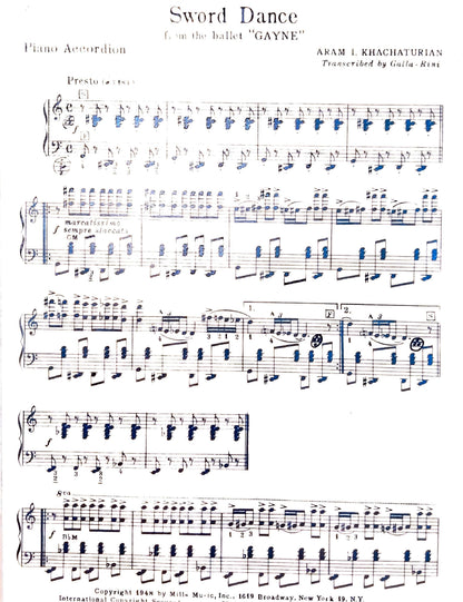 Sword Dance from the Ballet Gayne (Solo)