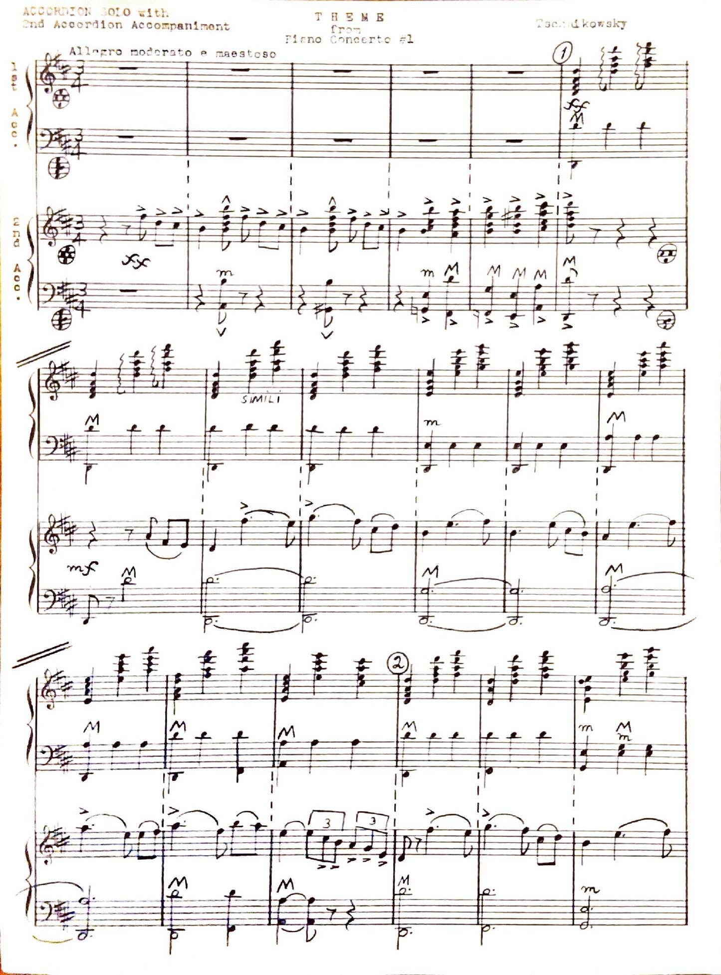 Theme from Piano Concerto #1 (Solo)