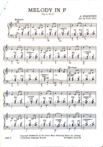 Melody in F, Op. 3, No. 1 (Solo)