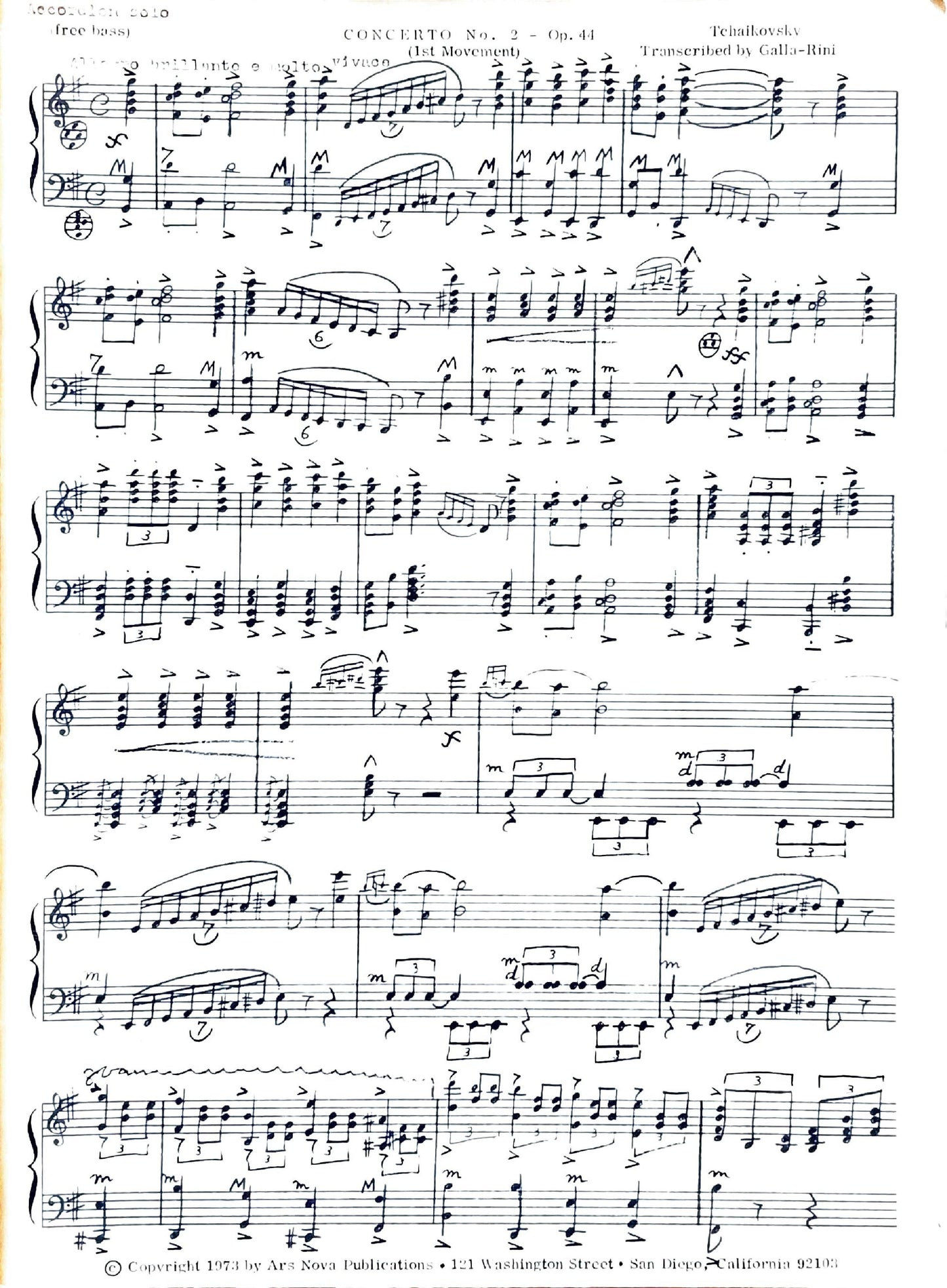 Concerto No. 2 - Op. 44 (1st Movement) (Solo)