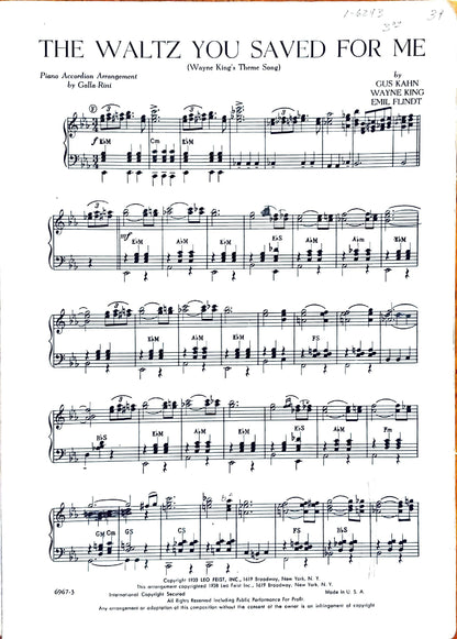 The Waltz You Saved for Me (Solo)