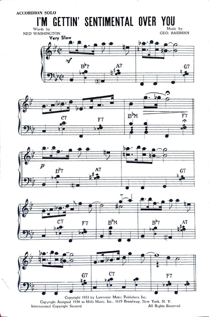 I'm Gettin' Sentimental Over You (Solo)