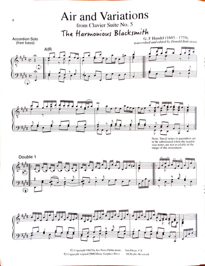 Air and Variations from Clavier Suite No. 5 (The Harmonious Blacksmith)