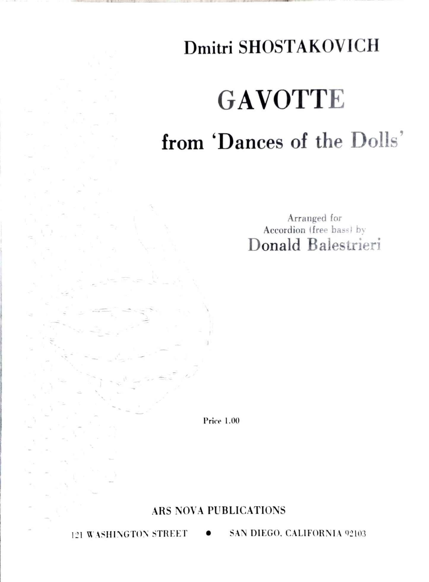 Gavotte from "Dance of the Dolls" (Solo free bass)