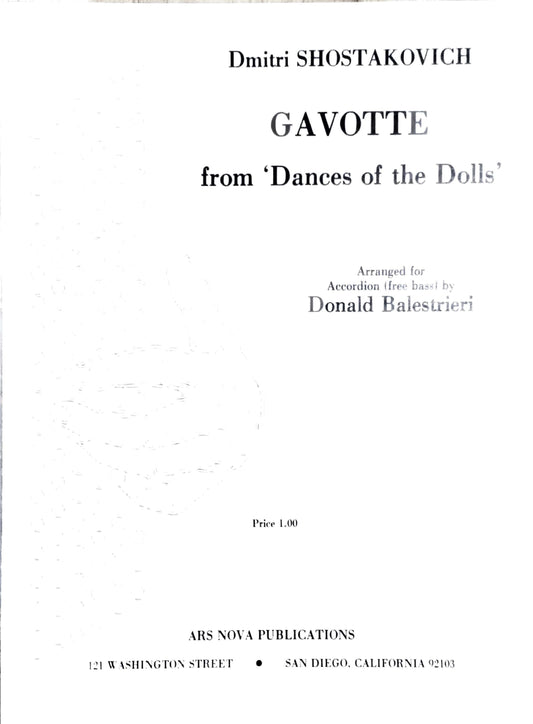 Gavotte from "Dance of the Dolls" (Solo free bass)