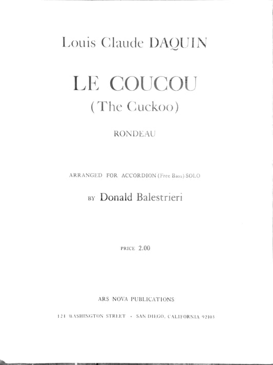 Le Coucou (The Cuckoo) (Solo)