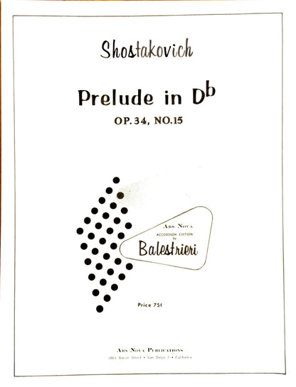Prelude in D Flat Op. 34, No. 15