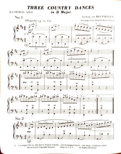 Three Country Dances in D Major