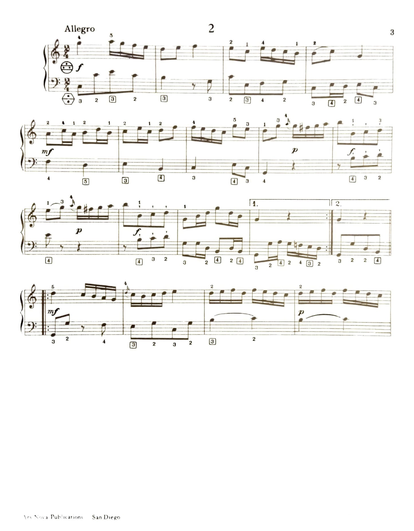 Three Pieces (CPE Bach) (Solo free bass)