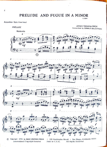 Prelude and Fugue in A Minor (J S Bach) (Solo)