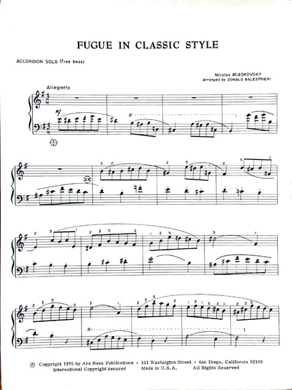 Fugue in Classic Style (Miaskovsky) (Solo)