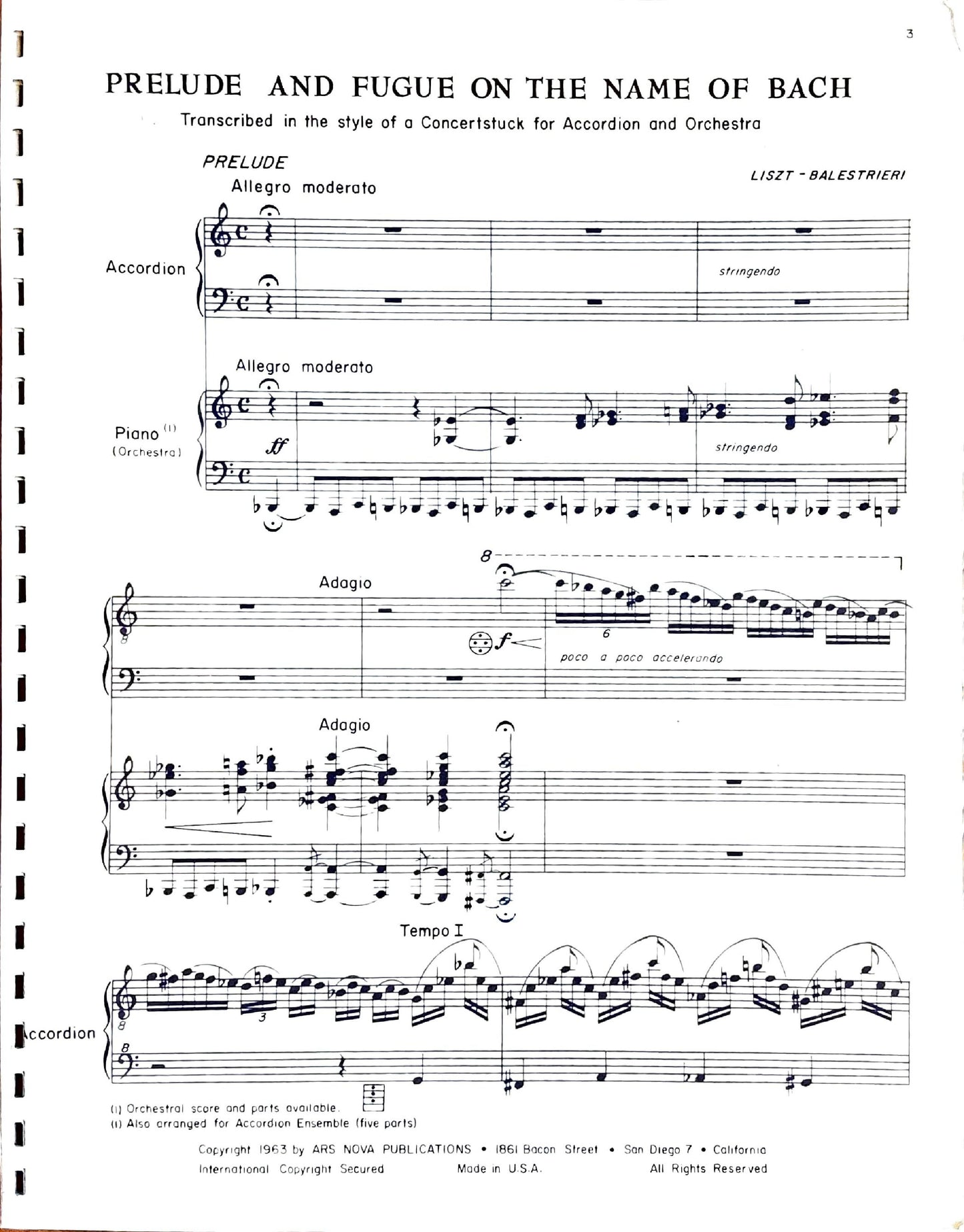 Prelude and Fugue on the Name of Bach (Solo, Piano)