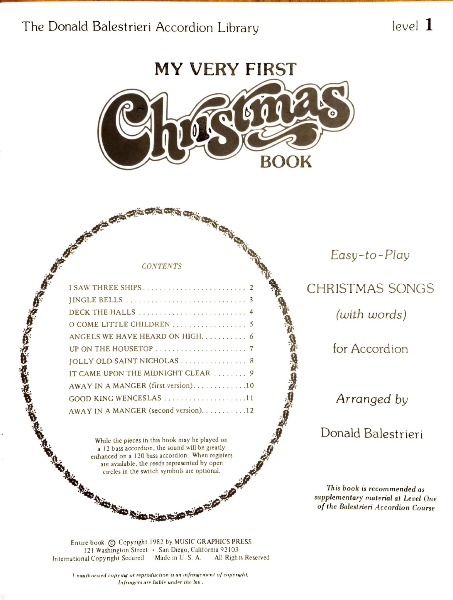 My Very First Christmas Book, Easy to Play, (11 titles)