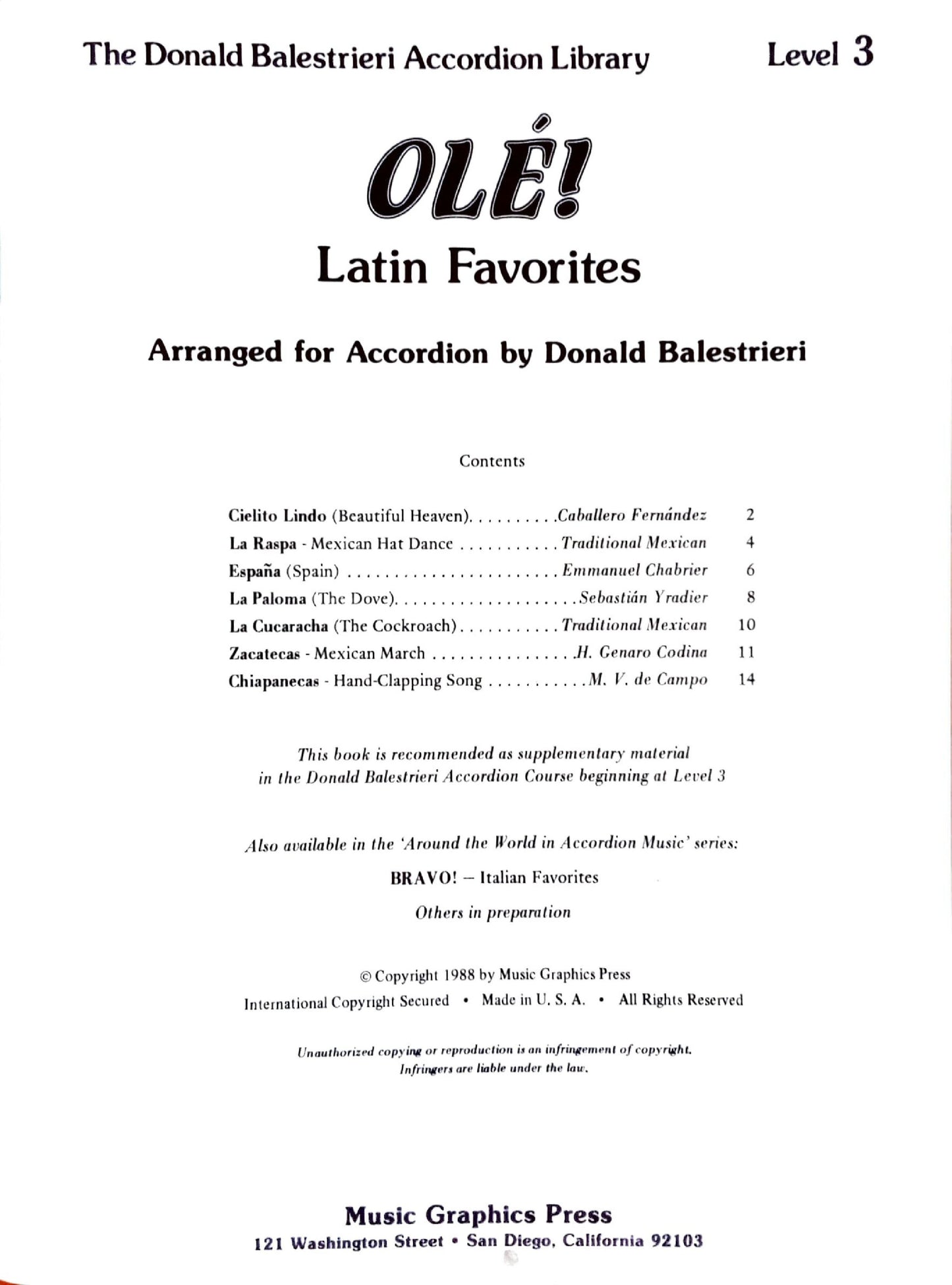 Ole! Latin Favorites eBook (7 titles)