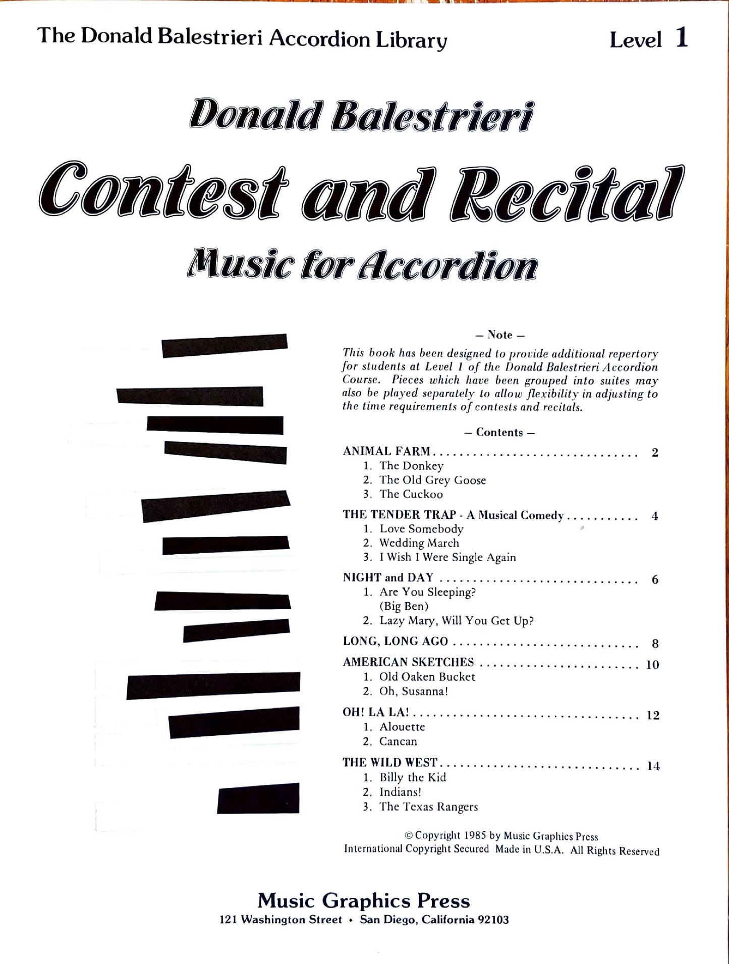 Contest and Recital for Accordion, eBook, Level 1