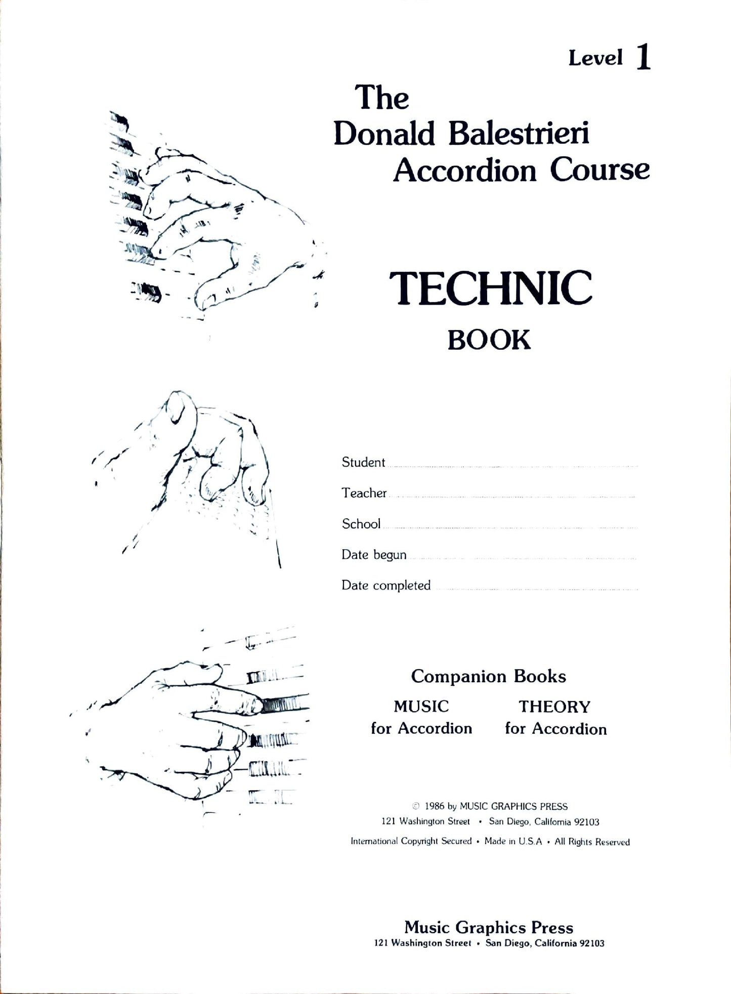 Donald Balestrieri Accordion Course Technic eBook Level 1