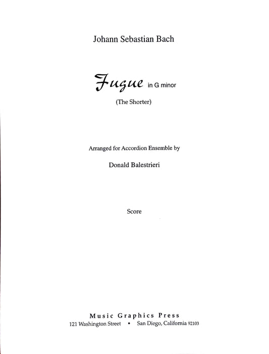 Fugue in G minor (The Shorter) J S Bach (accordion ensemble)