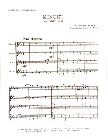 Minuet from Sextet (Beethoven) (acccordion ensemble)