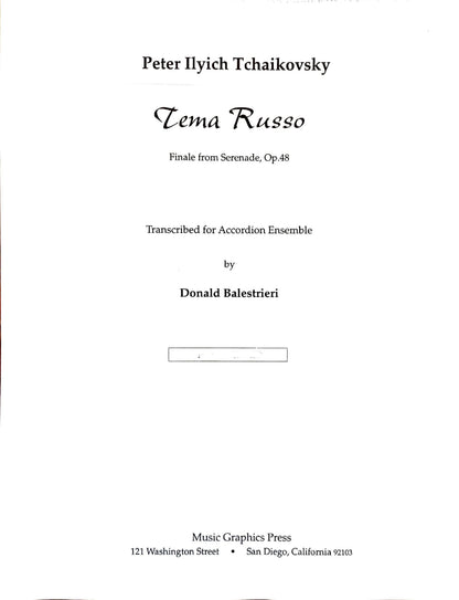Tema Russo Finale from Serenade, Op. 48 (accordion ensemble)