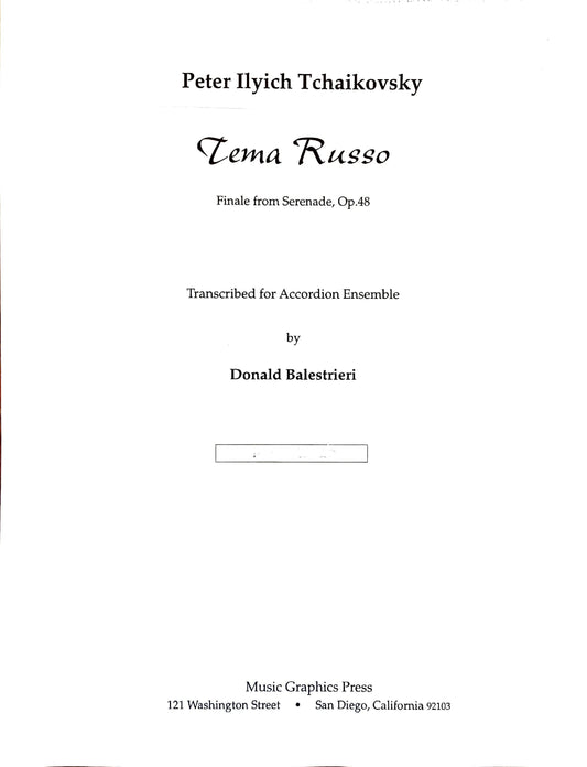 Tema Russo Finale from Serenade, Op. 48 (accordion ensemble)