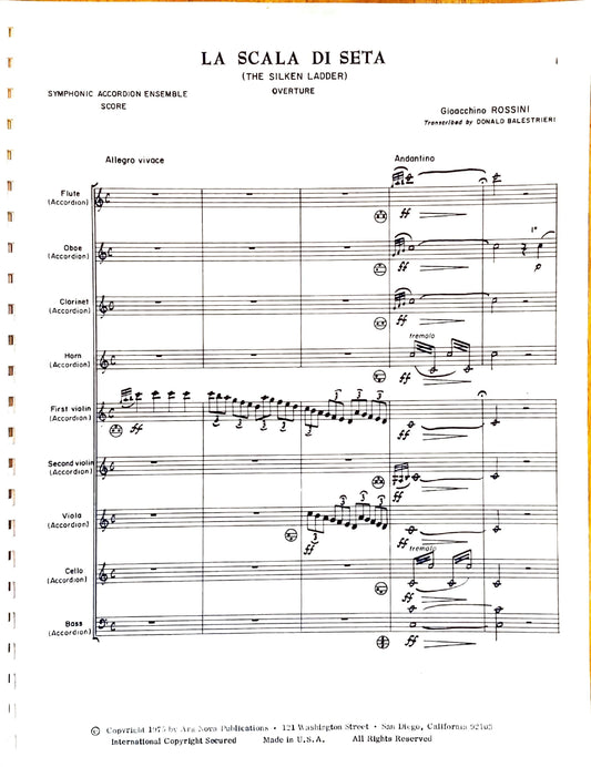La Scala Di Seta (The Silken Ladder) Overture (accordion ensemble)