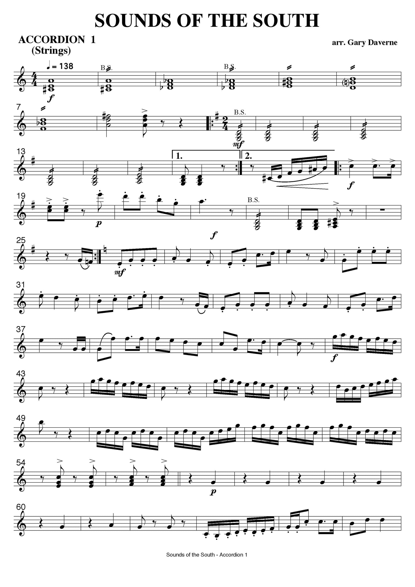Sounds of the South arranged for Orchestral Instruments by Gary Daverne