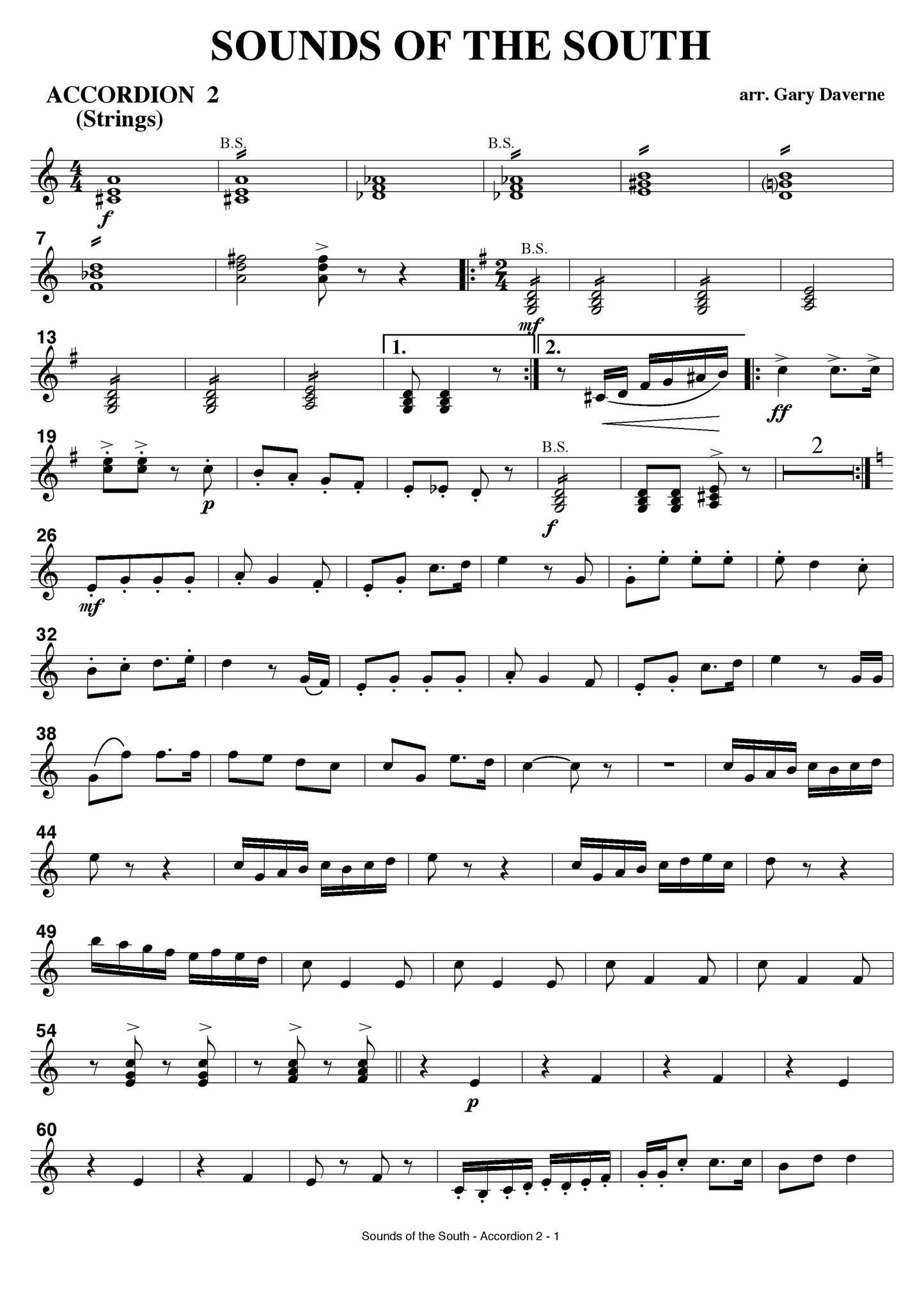 Sounds of the South arranged for Orchestral Instruments by Gary Daverne
