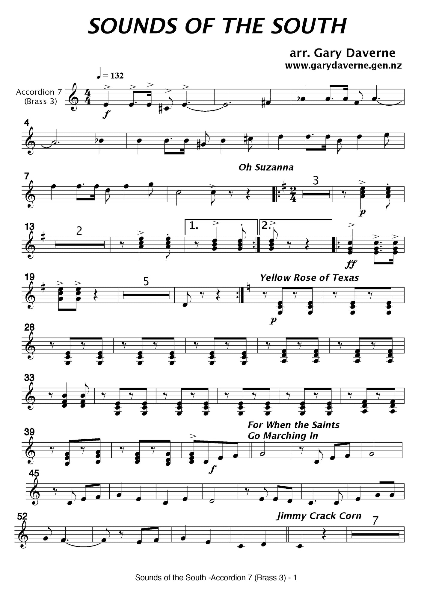 Sounds of the South arranged for Orchestral Instruments by Gary Daverne