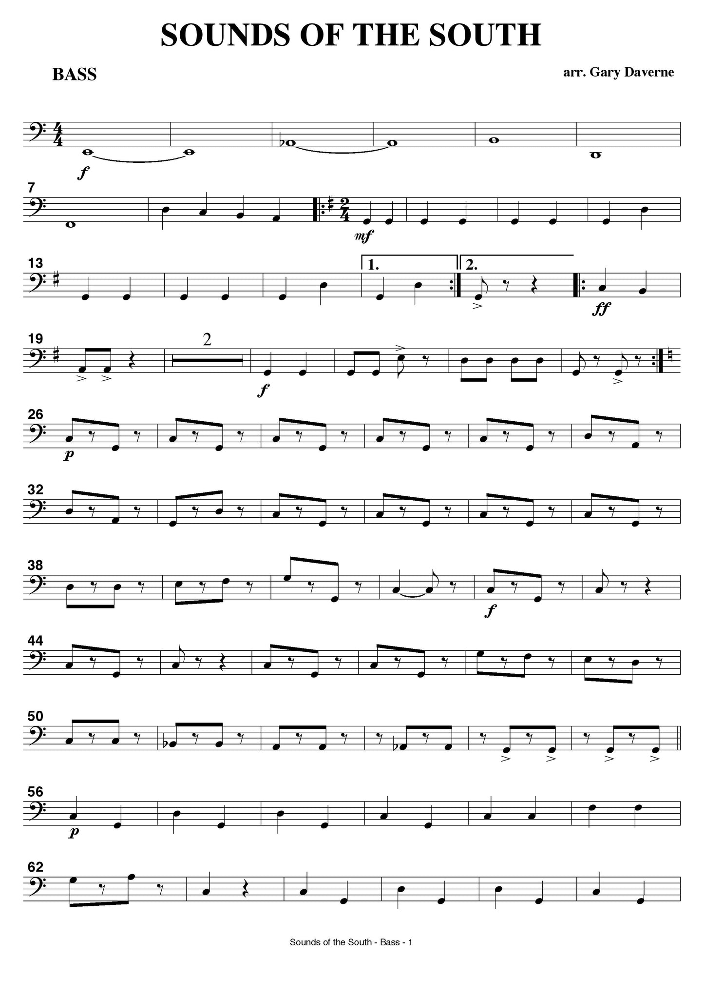 Sounds of the South arranged for Orchestral Instruments by Gary Daverne