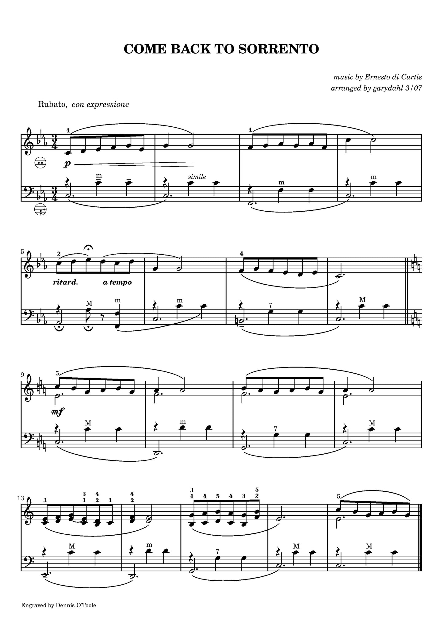 Come Back To Sorrento - single note version (Solo)