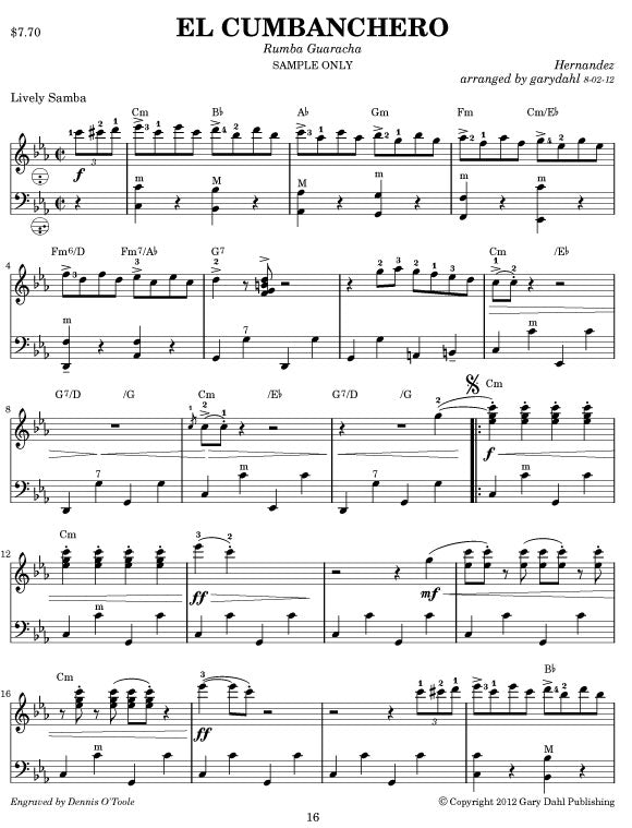 Latin Spectacular eBook accordion download arrangements by Gary Dahl
