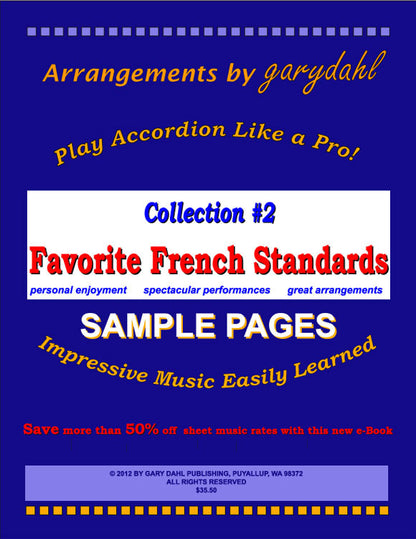 Favorite French Standards eBook accordion arrangements by Gary Dahl