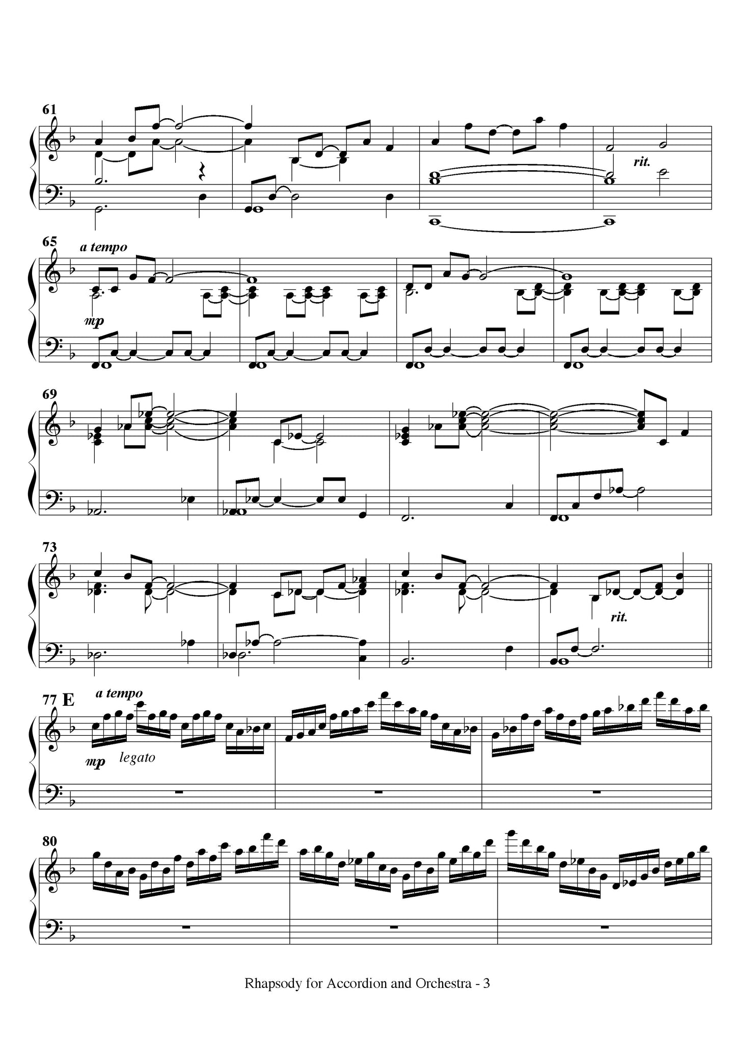 Rhapsody for Solo Accordion and Accordion Orchestra