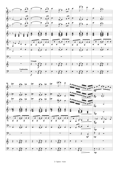 Caprice for Accordion Ensemble, Score and all Parts