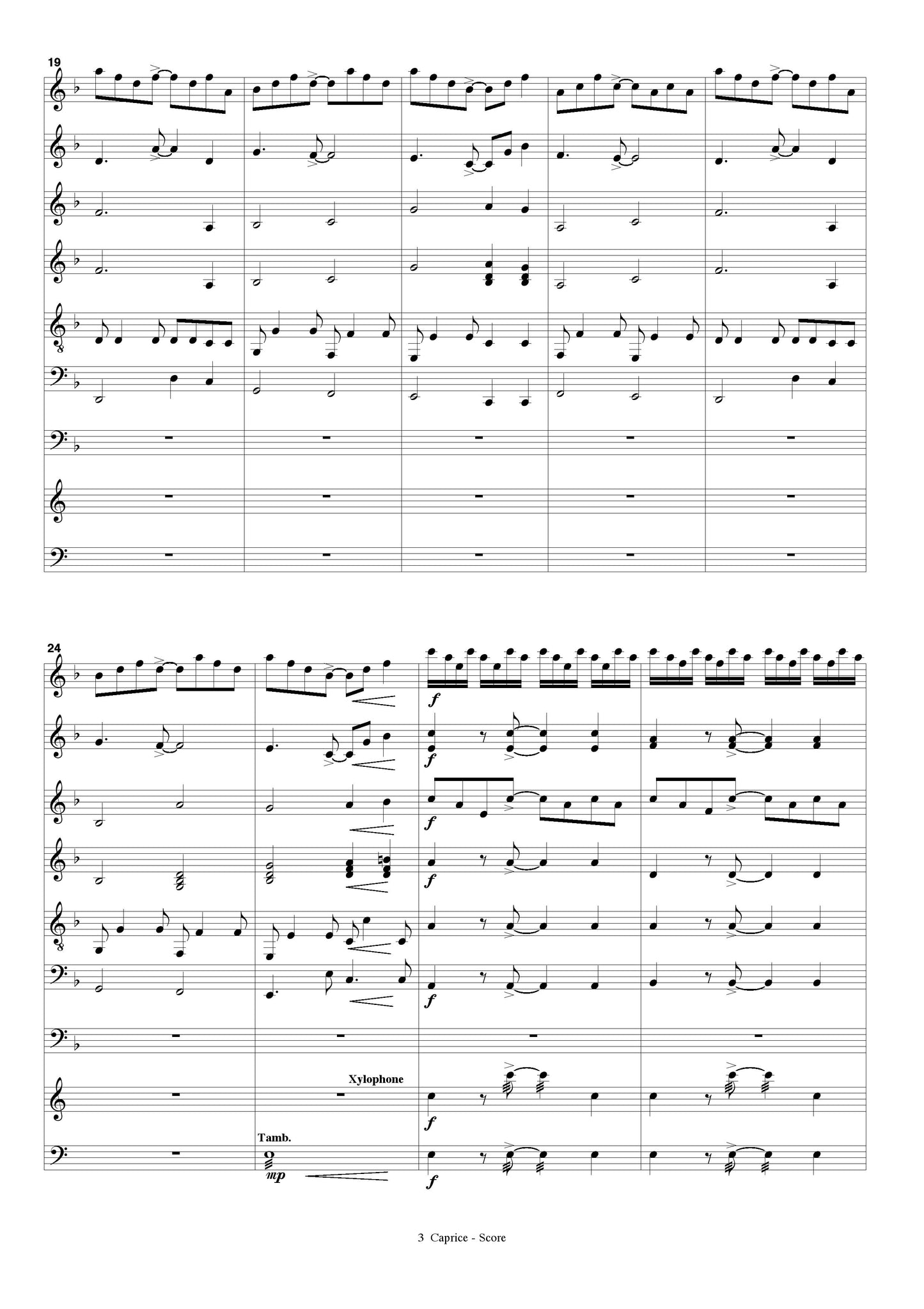 Caprice for Accordion Ensemble, Score and all Parts